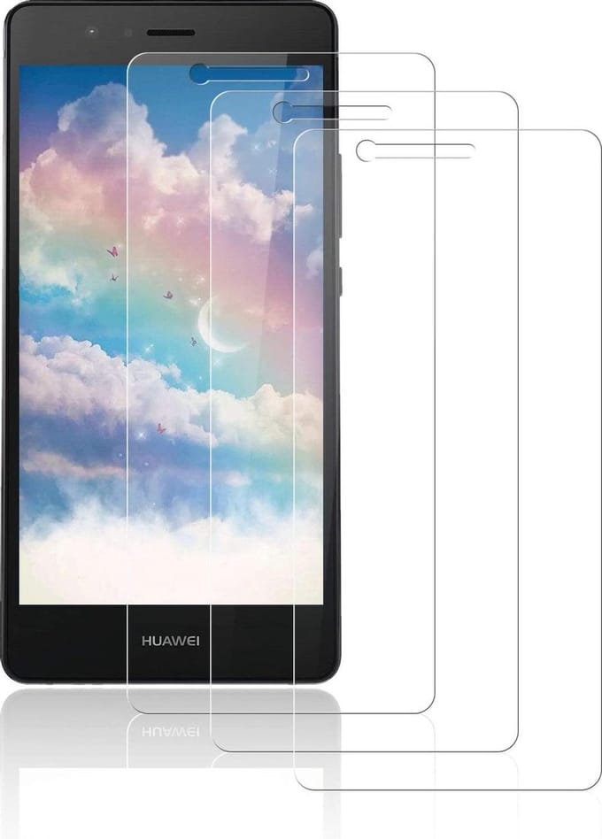 Screenprotector Glas - Tempered Glass Screen Protector Geschikt voor: Huawei P9 Lite 2016  - 3x