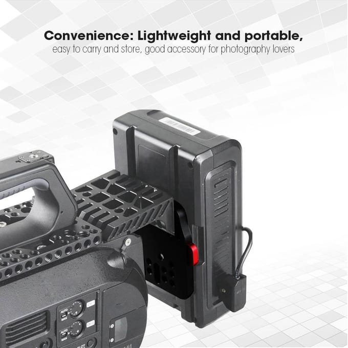 V Lock Montage Snelontgrendeling Externe Batterijplaat Camera Accessoire gray
