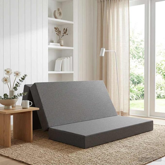 vidaXL - Vouwbare - Sofa - Bed - 140 - x - 67 - x - 45 - cm - Lichtgrijs