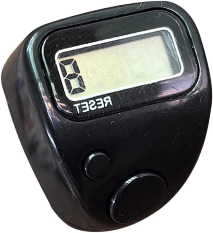 Vingerteller LCD - Digitale teller - Sport training - Stille mechanische teller - 2.6x3x3.1 cm - Zwart