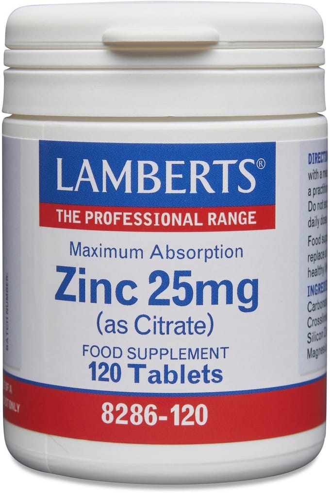 Voedingssupplement Lamberts Zinkcitraat 120 Stuks