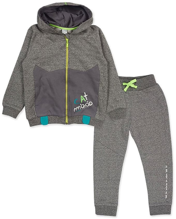 Tuc Tuc Cattitude Set Met Lange Mouwen Grijs 5 Years Jongen