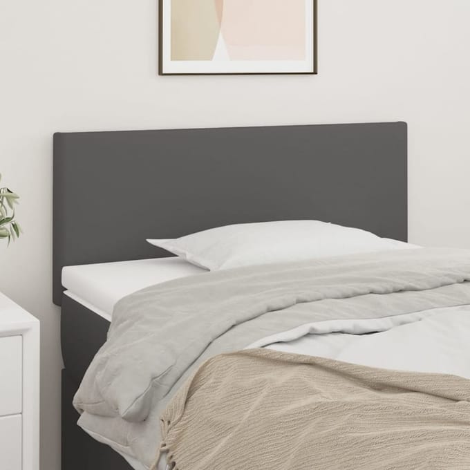 vidaXL - Hoofdbord - 90x5x78/88 - cm - kunstleer - grijs