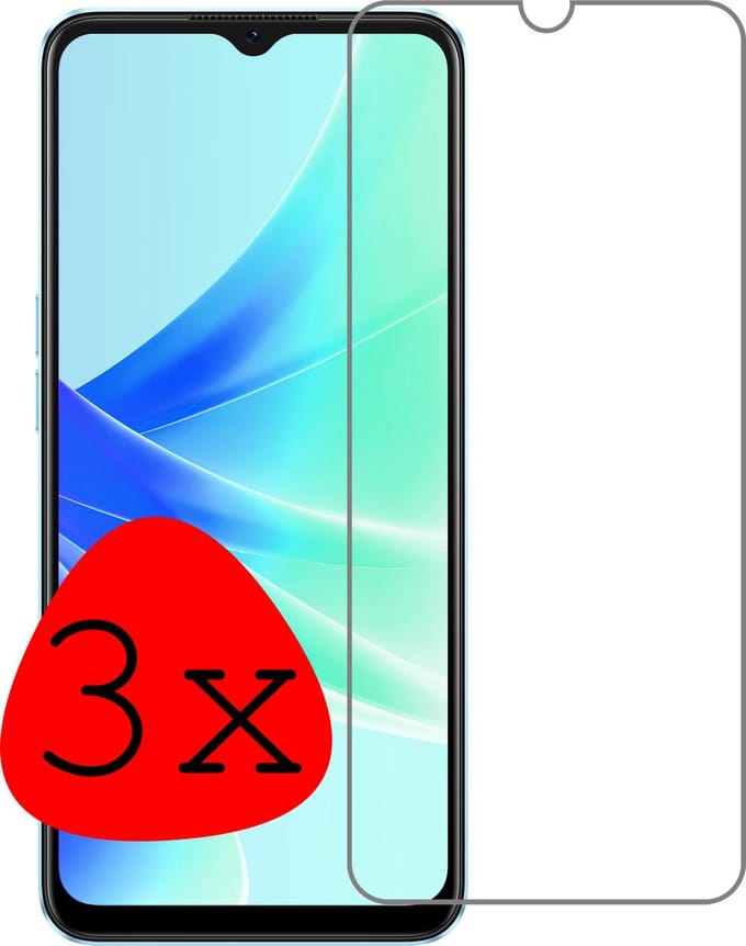 Screenprotector - 3 Stuks Geschikt voor OPPO A57 - Extra Sterk - Beschermglas - Gehard Glas - Tempered Glass - Screen Protector