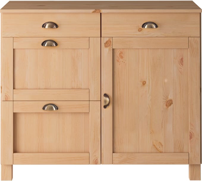 Toscana-CupBoard - 4-Laden 1-Deur - Gebeitst