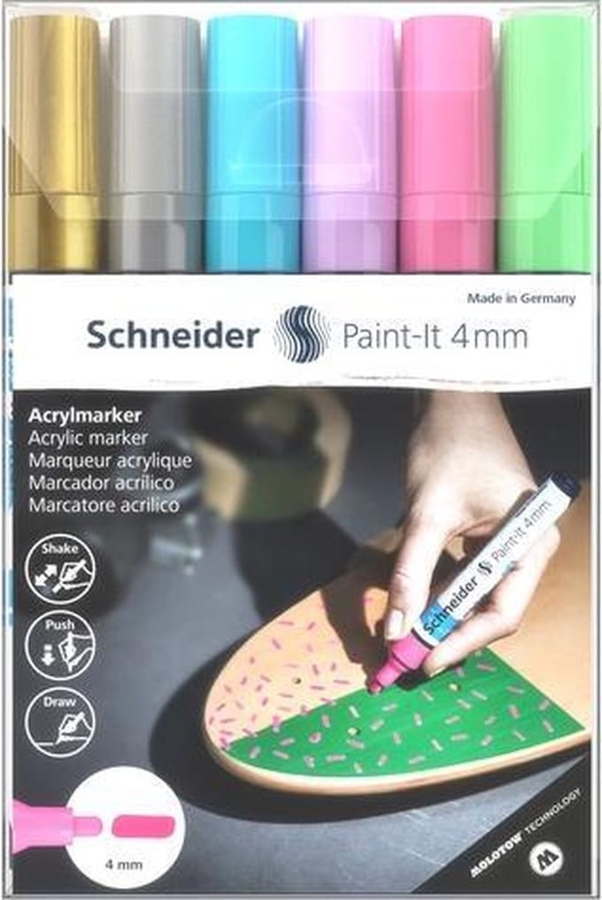 Schneider acrylmarker - Paint-It 320 - 4mm - etui 6 stuks - S-120296