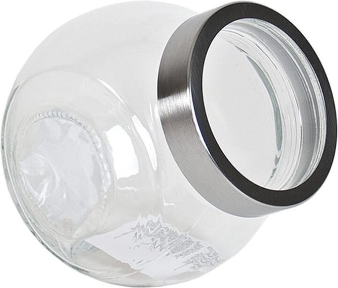 Gerimport Snoeppot/voorraadpot 1500 ml - glas - 17 x 13 x 16 cm - transparant