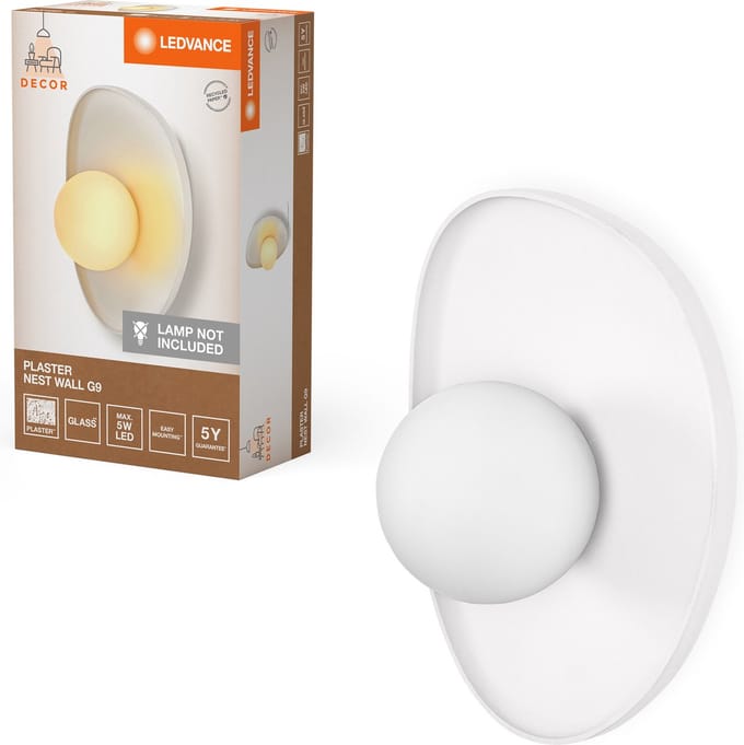 LEDVANCE Decor Plaster Nest Wandlamp 1XG9 Wit