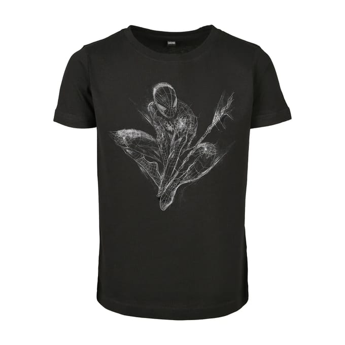 Marvel Spiderman Kinder Tshirt -Kids 146- Spiderman Scratched Zwart