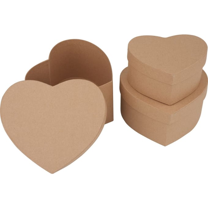 VBS Kartonnen dozen "Hart", set van 3