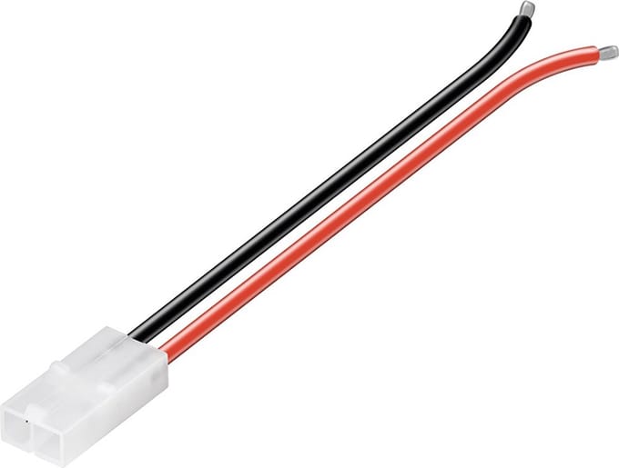 Goobay Accu stekker met Kabel 0,5 mm² - Vrouwelijk - 0,14m