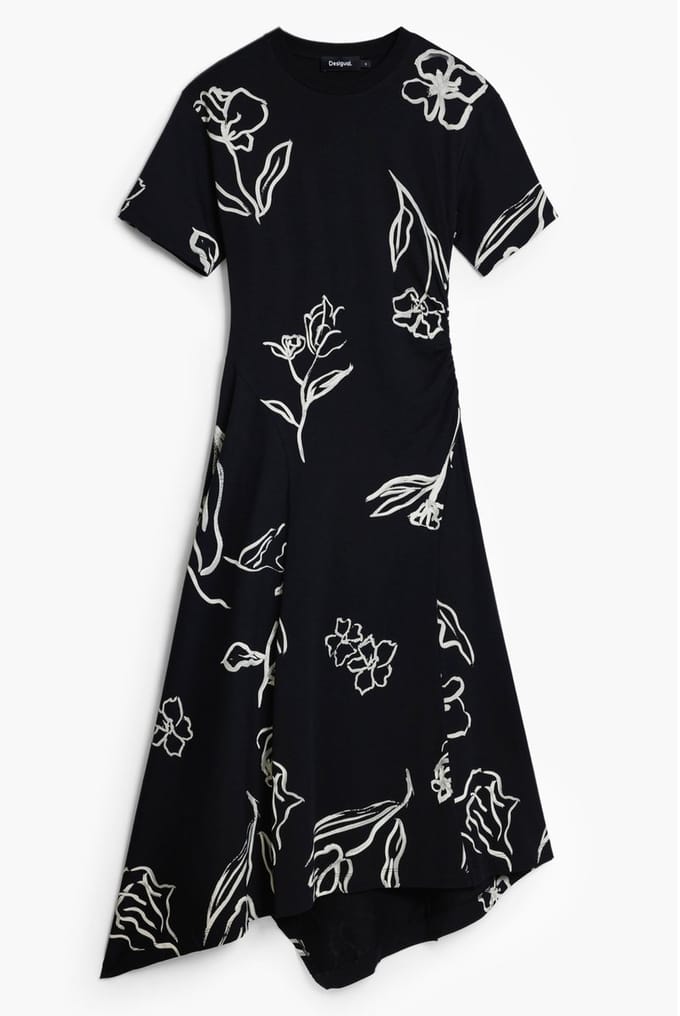 Desigual gebloemde jurk zwart