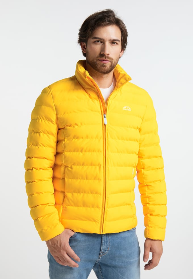 ICEBOUND Serie acalmar Gewatteerd winterjack Heren Lichte mosterd