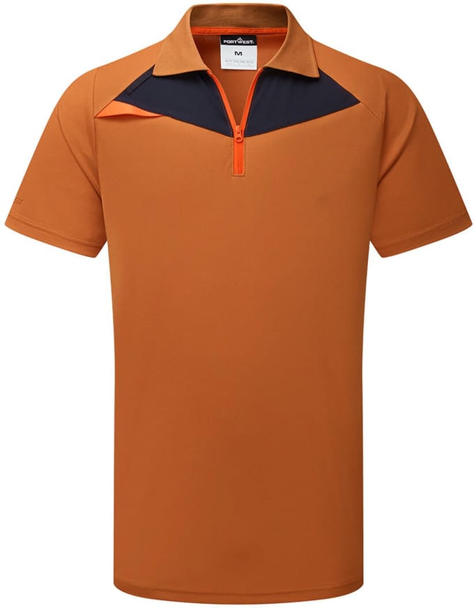 Portwest PW2 Hi Vis polo K/M DX410 - Roestbruin - S