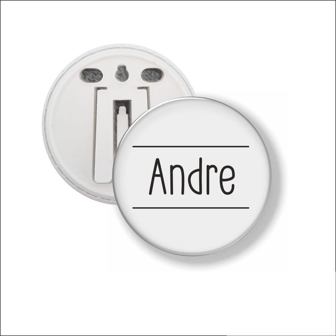Button Met Clip 58 MM - André