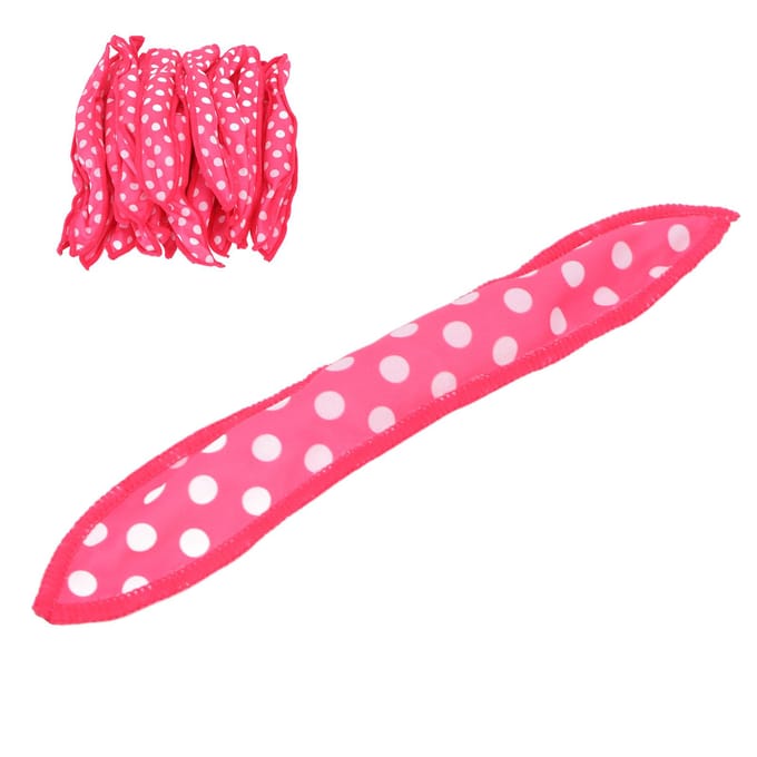 20 stuks Hittevrije Haarrollers Zachte Opvouwbare DIY Spons Haarstyling Rollers om mee te slapen Rozerood pink