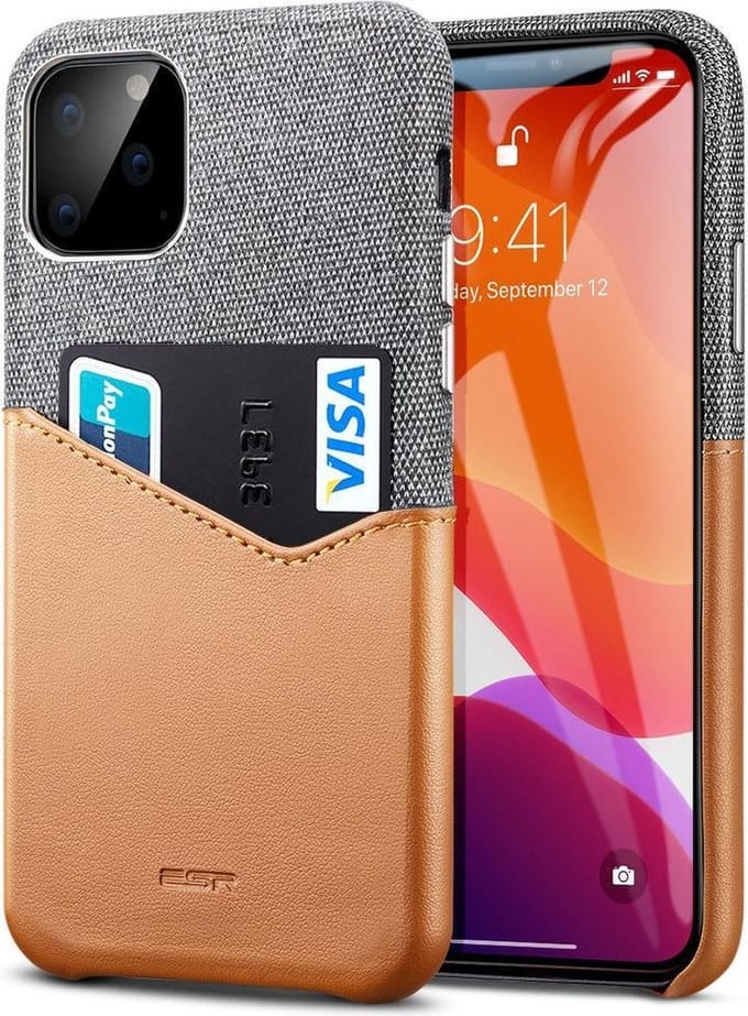 ESR Metro wallet case Geschikt voor 11 PRO Max ( 6.5 ) – grijs/bruin