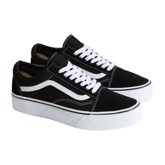 Vans - Old Skool Platform - Dames Platform Sneaker - 34,5 - Zwart