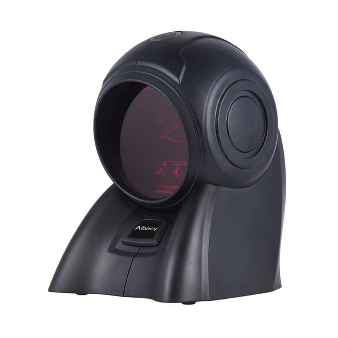 Aibecy Omnidirectioneel 20 lijnen 1D USB Orbit Barcodescannerlezer Automatisch scannen 1800t / s Snelheid black