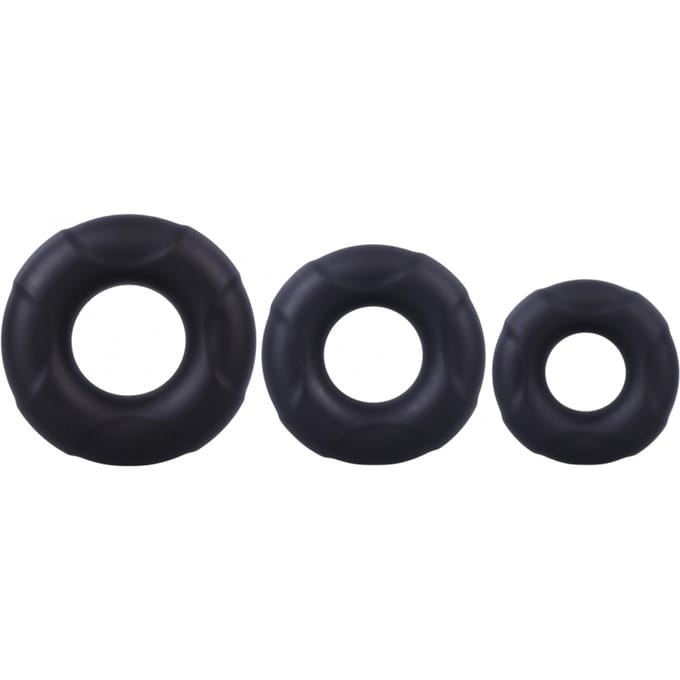 Dock Johnson - Silicone Cockring Set - Zwart