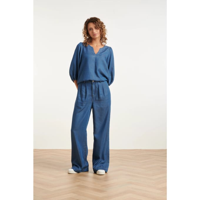Smashed Lemon Soepele tencel denim top |