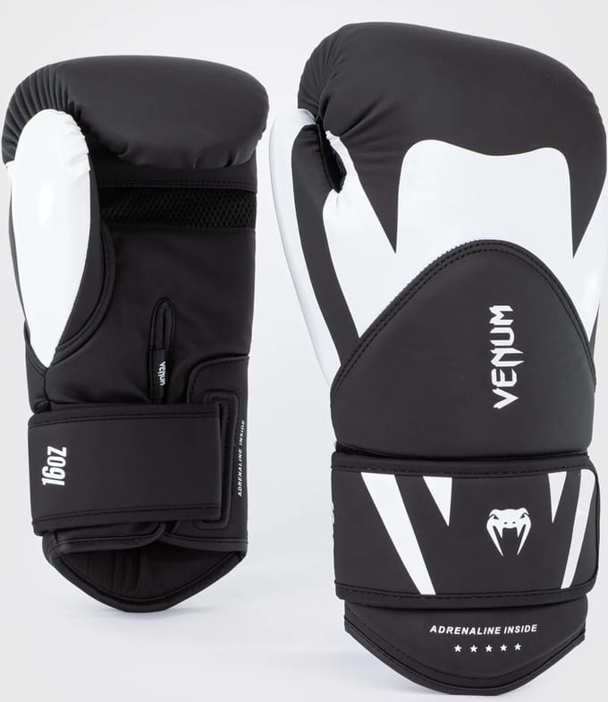 Venum - BOKSHANDSCHOENEN - Challenger 4.0 - Black/White - 10oz