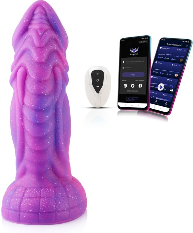 Wildolo® Fantasy Dildo Vibrator Met App & Afstandsbediening 20 cm