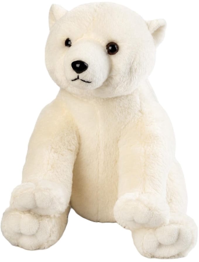 Ravensden Pluche knuffel - ijsbeer - noordpool knuffel thema - 30 cm