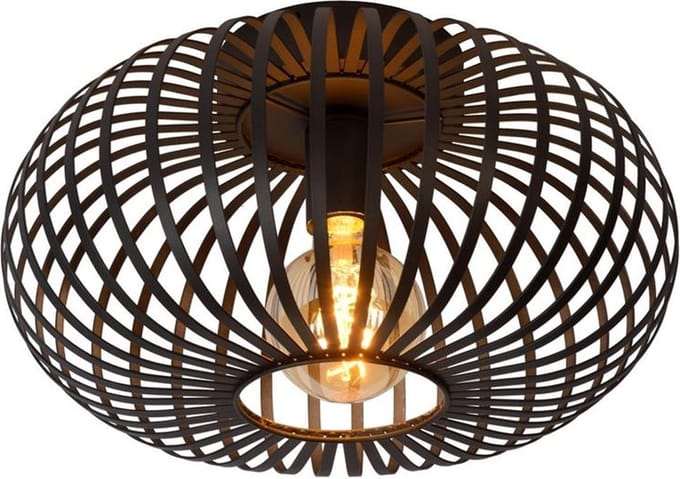 Plafondlamp - Cage - mat zwart - 1 x e27 - 30cm