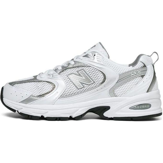 Baskets Unisexe New Balance 530 Blanc Argent Métallisé MR530AD 40.5 white