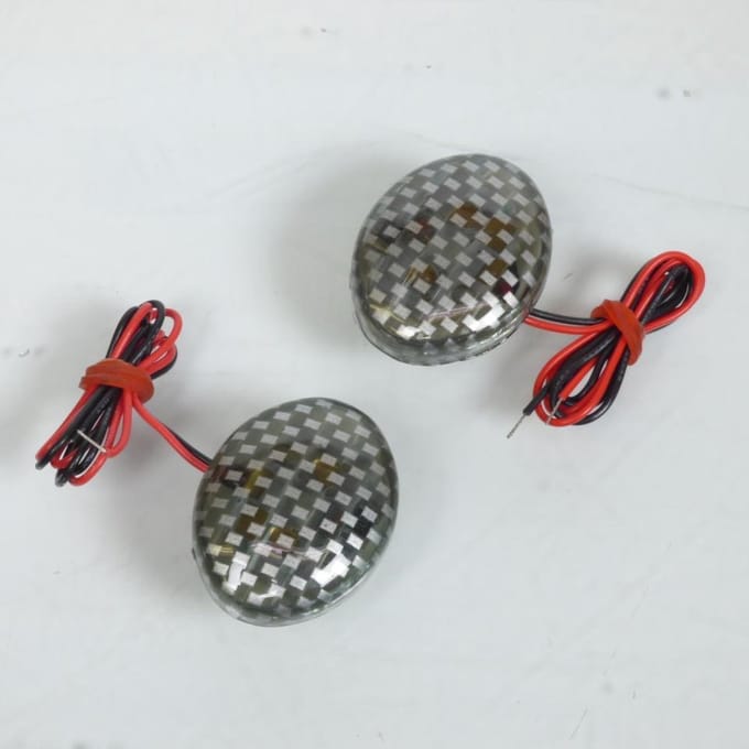 Mini clignotant œil de chat carbone à LED auto pour moto scooter quad feu décoratif
