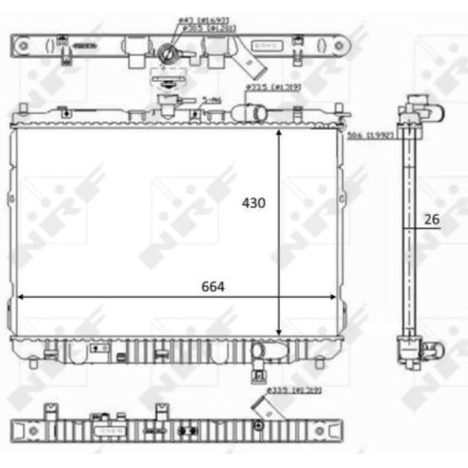 Radiator, motorkoeling NRF 59046
