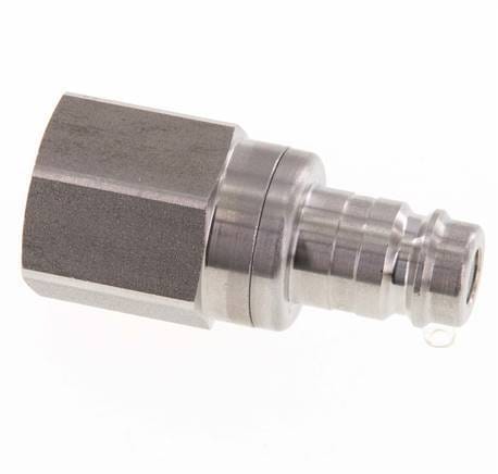 RVS DN 10 Luchtkoppeling Insteeknippel G 1/2 inch Binnendraad Double Shut-Off - CLP10-F-S-SV-P-012