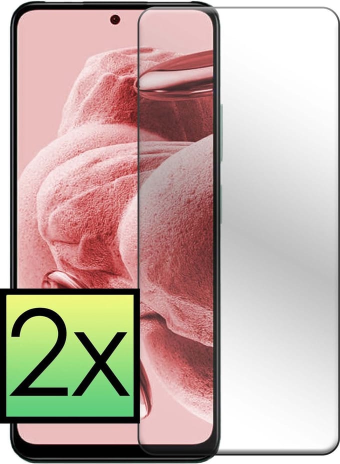 Screenprotector - 2 Stuks - Geschikt voor Xiaomi Redmi Note 12 5G - Extra Sterk - Beschermglas - Gehard Glas - Tempered Glass - Screen Protector - Bescherm Cover