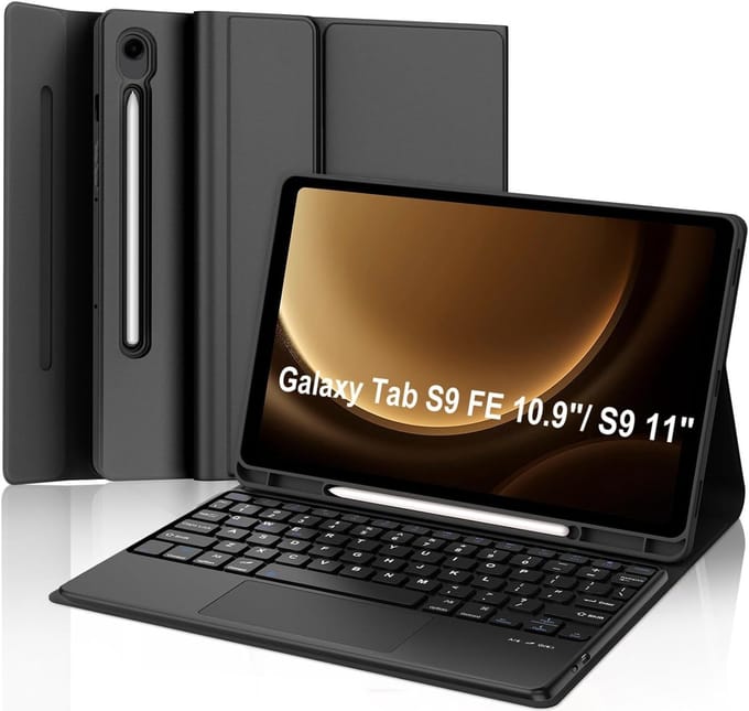 EtuiTab Samsung Galaxy Tab S9 FE/S10 FE - Tablethoes - Bluetooth Klavier - Touchpad