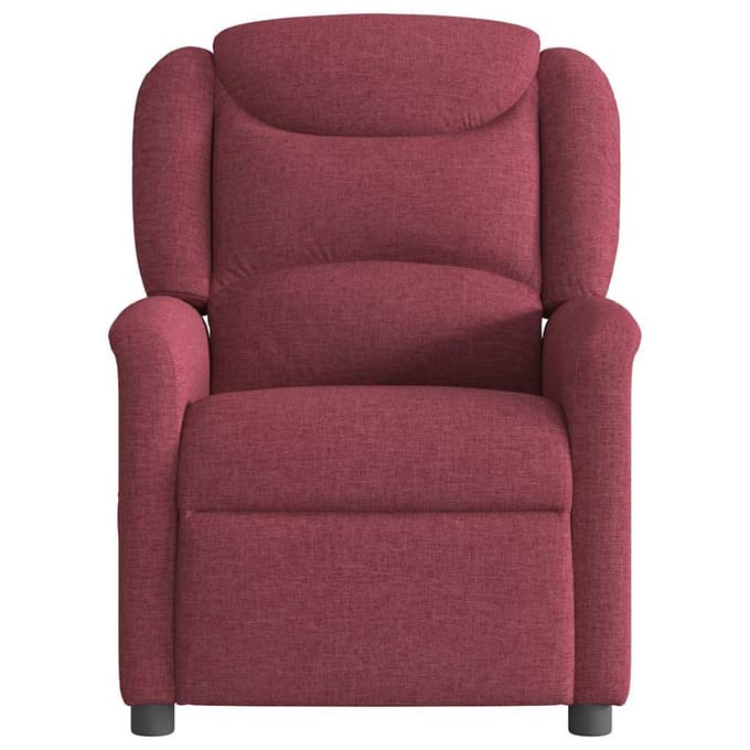 vidaXL - Fauteuil - verstelbaar - stof - wijnrood