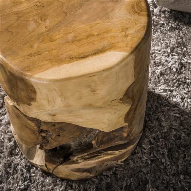 Hoyz bijzettafel natural line massief teakhout