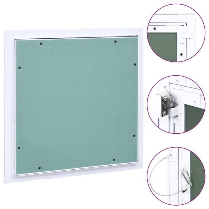 vidaXL - Toegangspaneel - met - aluminium - frame - en - gipsplaat - 200x200 - mm