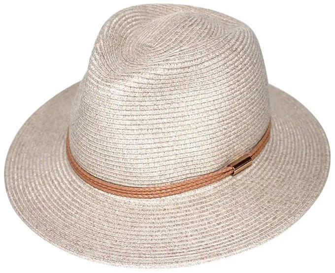 Blayney Fedora – Dames Hoed UV Bestendig Zomerhoed - Maat: M-L: 58 cm - Mixed Camel
