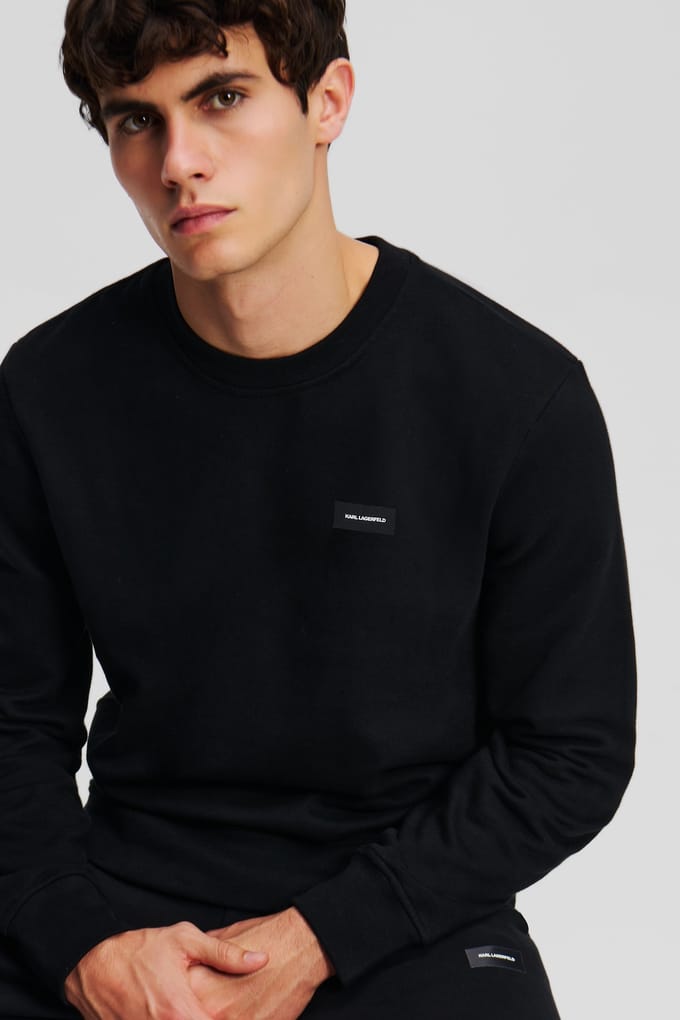 Karl Lagerfeld Black Essential Logo Sweatshirt Größe: S | Pullover Outlet | Herren | Schwarz