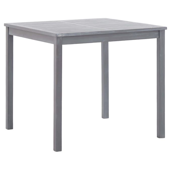 vidaXL - Tuintafel - 80x80x74 - cm - massief - acaciahout - grijs