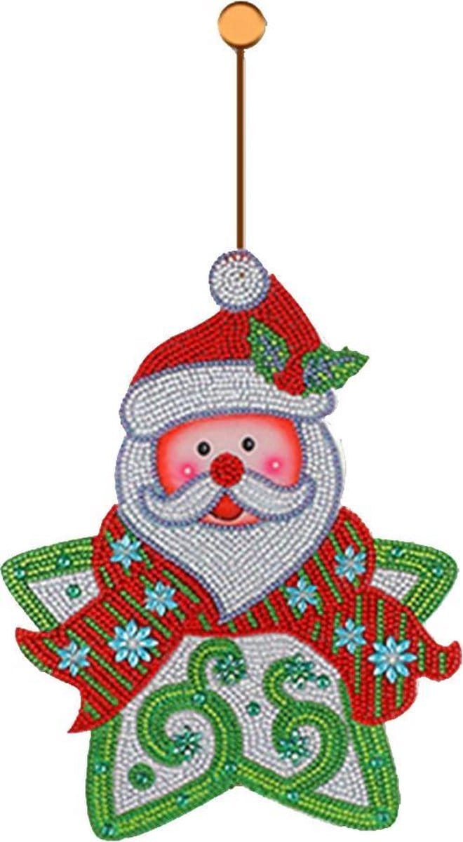 Diamond Painting Hangend Ornament Kerstman 30x24cm