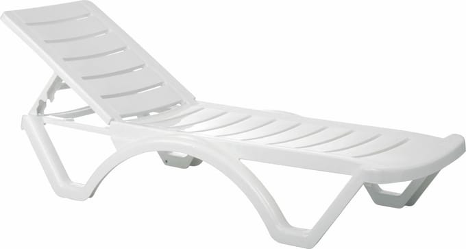 CLP Aqua - Set van 10 ligstoelen wit