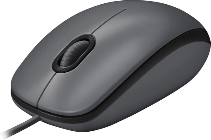 Logitech M100 - Bedrade Muis - USB - Plug & Play - Zwart