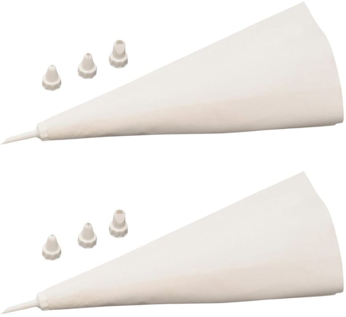 Set van 2 herbruikbare spuitzakken en 4 plastic spuitmondjes 31 cm Zenker Smart Pastry