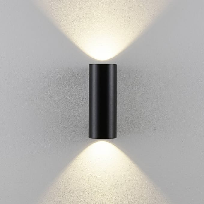 Deko Light Can IP65 up & down, 2x 7,5 W GU10, Schwarz 731226 Wandopbouwarmatuur GU10 7.5 W Zwart