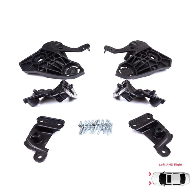 BHL581 Koplamphouder Montage Reparatiebeugel Tab Set Links Rechts voor Peugeot 208 e-208 MK2 P21 2008 e-2008 MK2 P24 2019-On