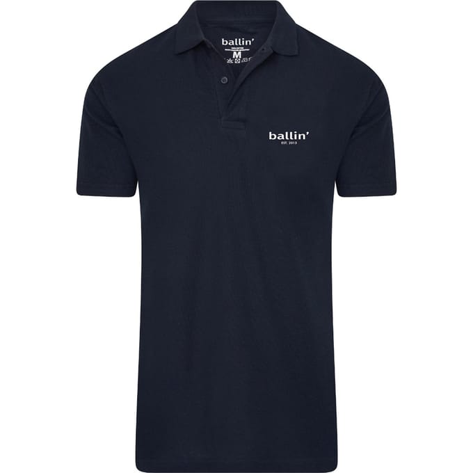 Ballin Est. 2013 - Heren Polo SS Basic Polo - Blauw - Maat M