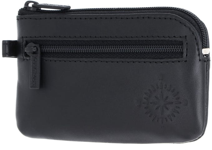 oxmox Leren sleutelgeval Leather Keyholder Windrose 2.0 Embossed Black zwart