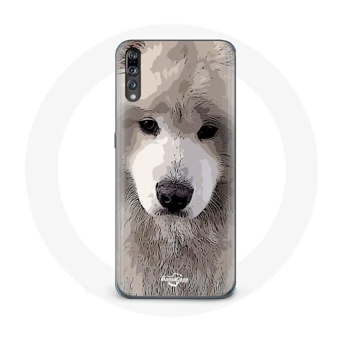 Coque pour Huawei P20 - Samoyède - Gris - Souple - Protection - Synthétique gris